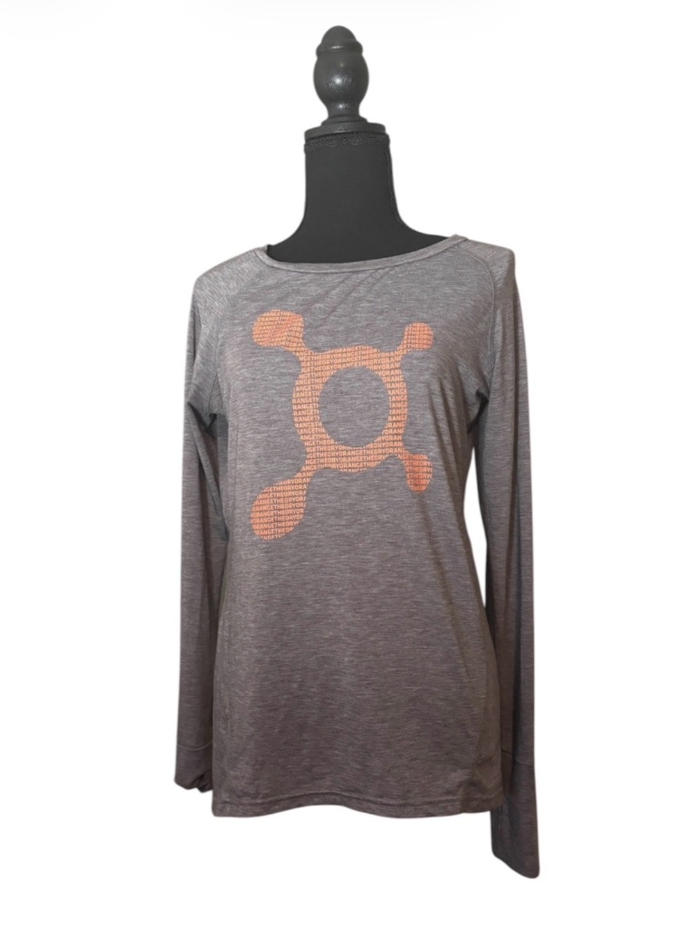 Orangetheory Gray‎ Long Sleeve Tee with Orange Logo